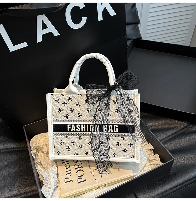Women's Personalized Black Lace Shoulder Bag — feature 17