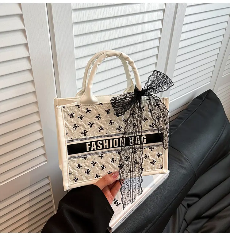 Women's Personalized Black Lace Shoulder Bag — feature 18