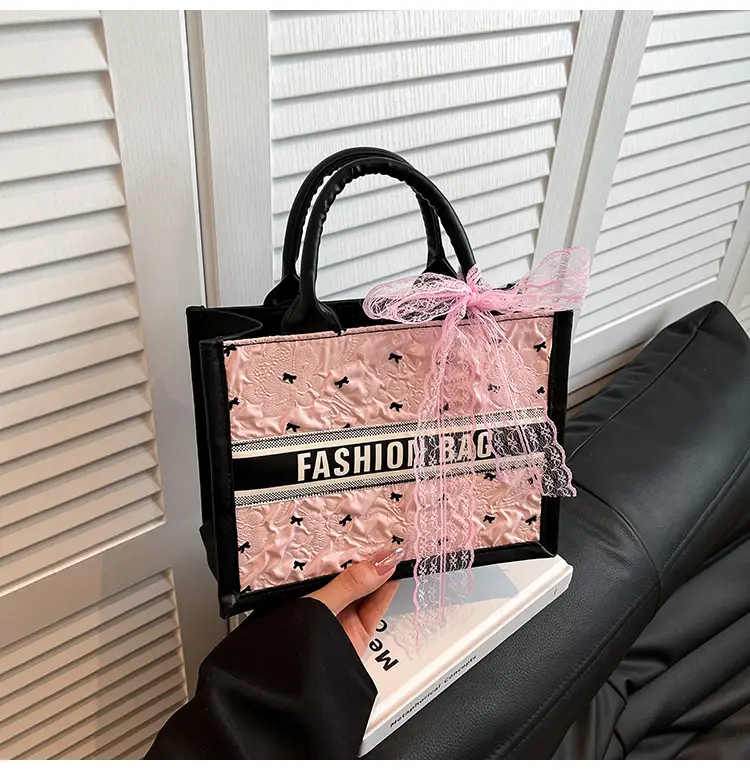 Women's Personalized Black Lace Shoulder Bag — feature 22
