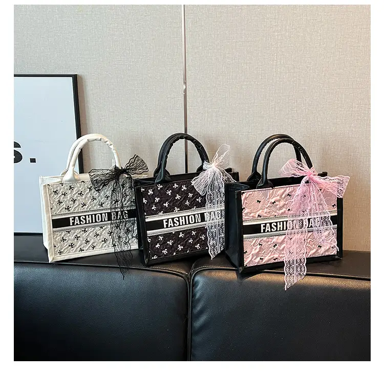 Women's Personalized Black Lace Shoulder Bag — feature 23