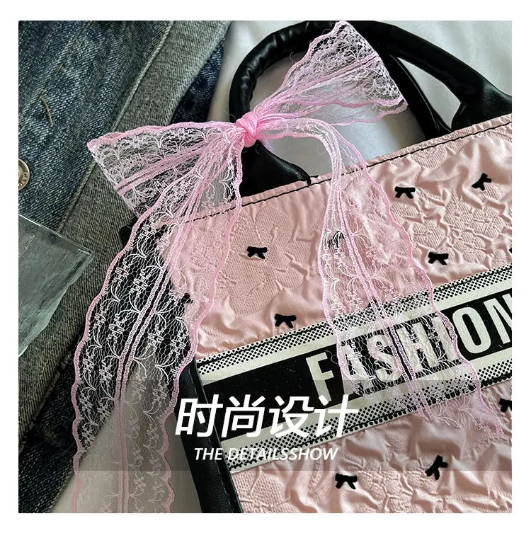 Women's Personalized Black Lace Shoulder Bag — feature 3