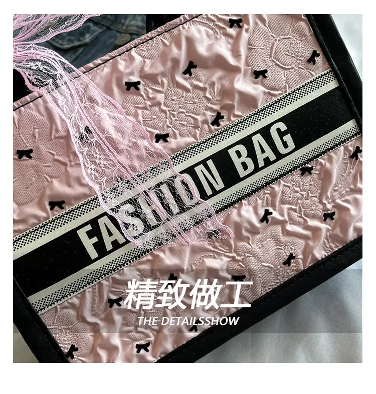 Women's Personalized Black Lace Shoulder Bag — feature 4