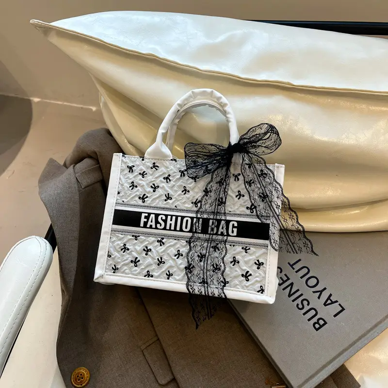 Women's Personalized Black Lace Shoulder Bag - Image 2