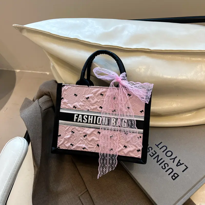Women's Personalized Black Lace Shoulder Bag - Image 3