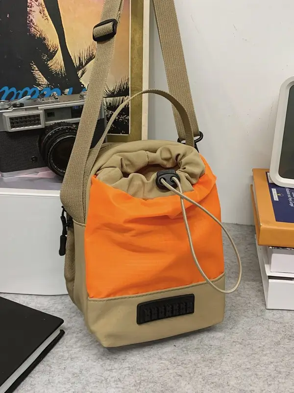 Women Drawstring Sports Bag Yellow Purple 2025 - Image 9