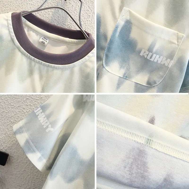 Boys Tie-Dye Cotton T-Shirt 2025 with Zip Pocket - Image 6