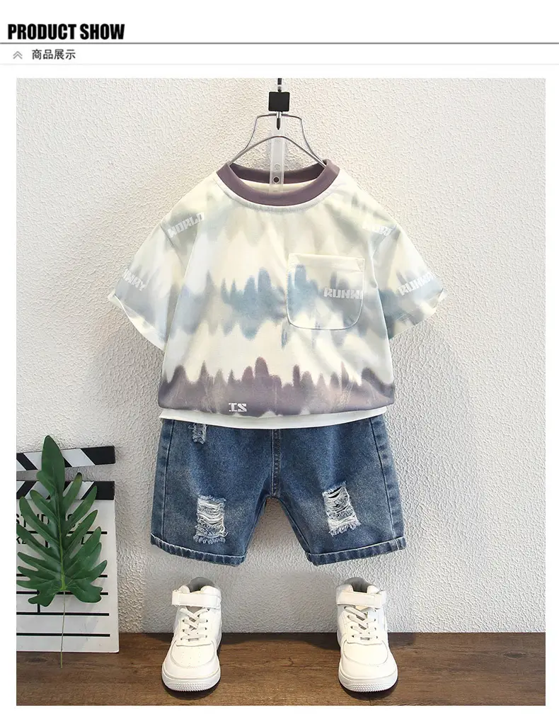 Boys Tie-Dye Cotton T-Shirt 2025 with Zip Pocket — feature 4