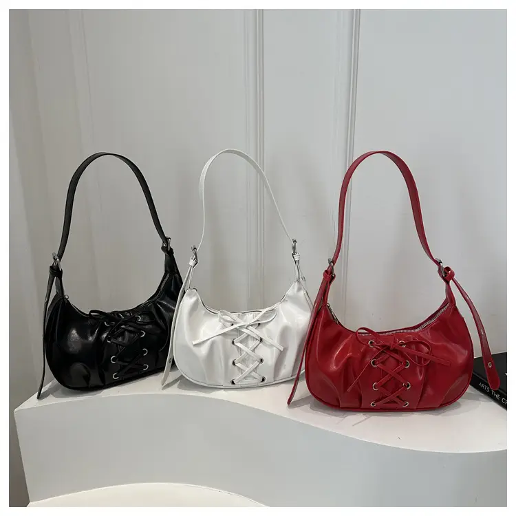Women's Black Leather Bow Shoulder Bag 2025 — feature 22