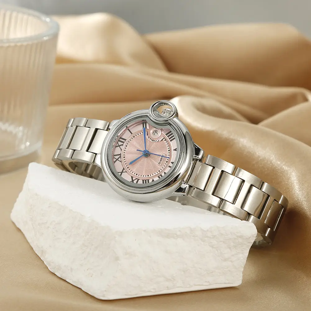 Classic Silver Watch for Women Men Waterproof Calendar Wristwatch - Image 5