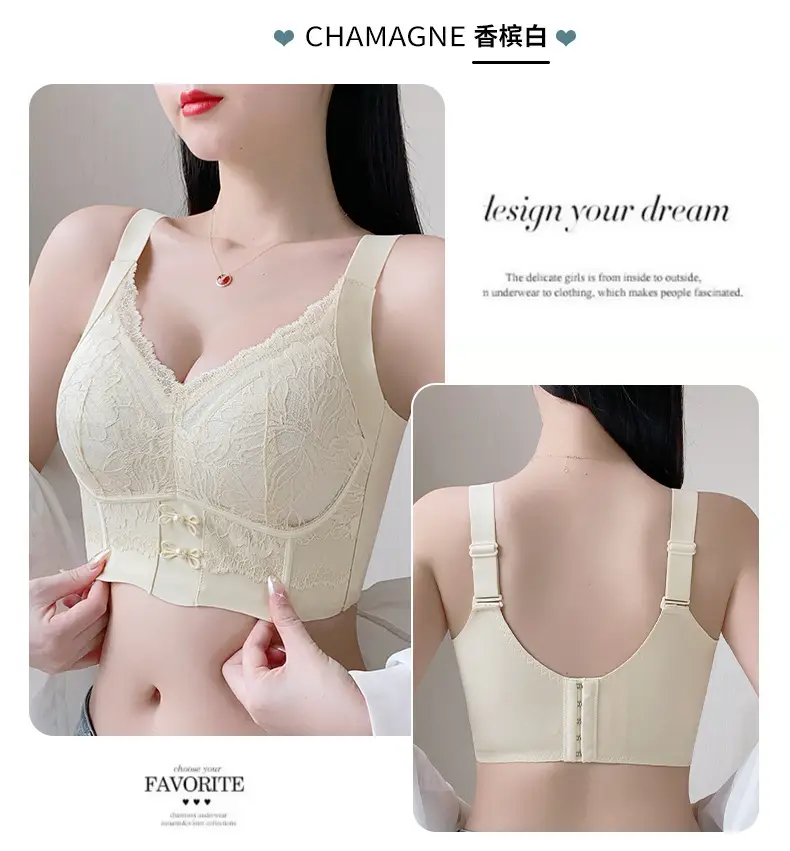 Large Size Adjustable Breast-Retracting Bra, Large Breasts and Small Breasts, Lifting Bra Without Rims, Corrective Expansion Bra — feature 26