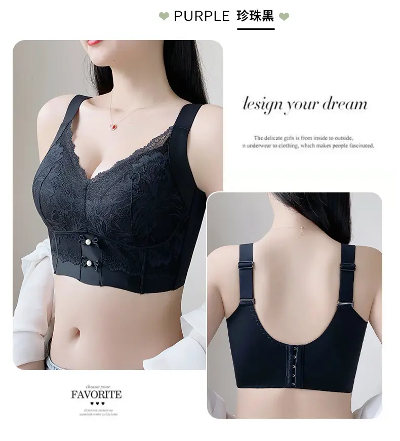 Large Size Adjustable Breast-Retracting Bra, Large Breasts and Small Breasts, Lifting Bra Without Rims, Corrective Expansion Bra — feature 34
