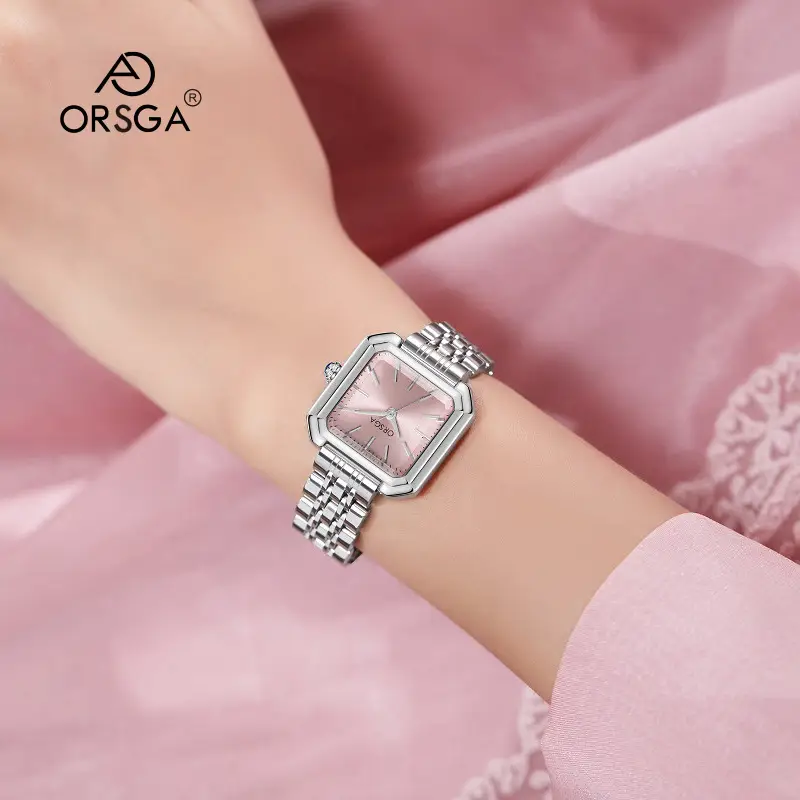 Orsga New Square Women's Watch Gold Silver Quartz Wristwatch
