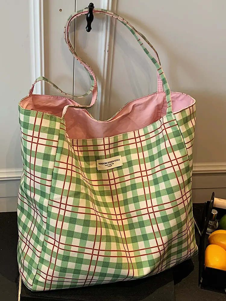 2025 New Summer Bag Women's Lazy Style Large Capacity Canvas Bag - Image 5