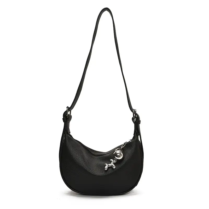 2026 Black Crossbody Bag with Long Strap for Women