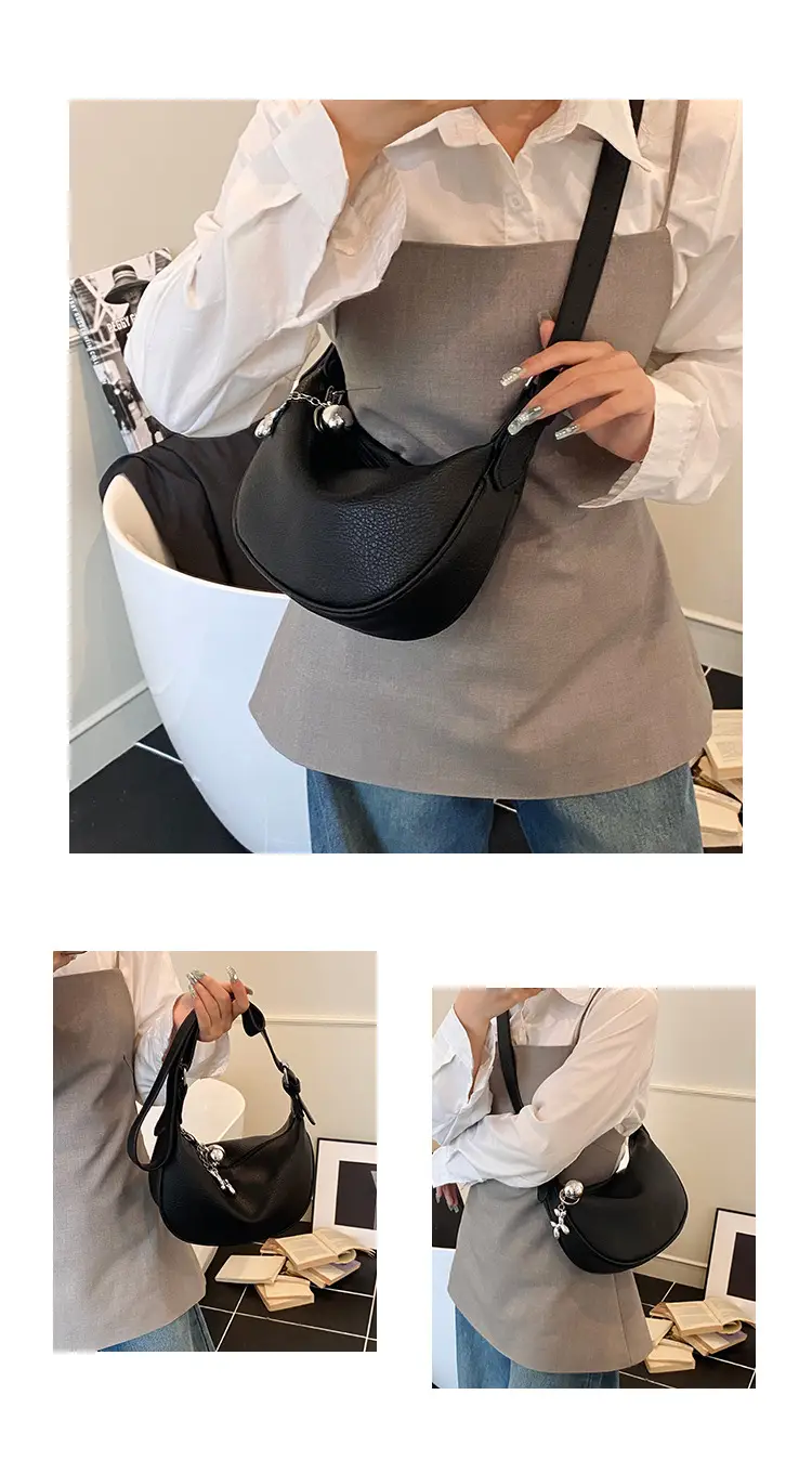 2026 Black Crossbody Bag with Long Strap for Women — feature 4
