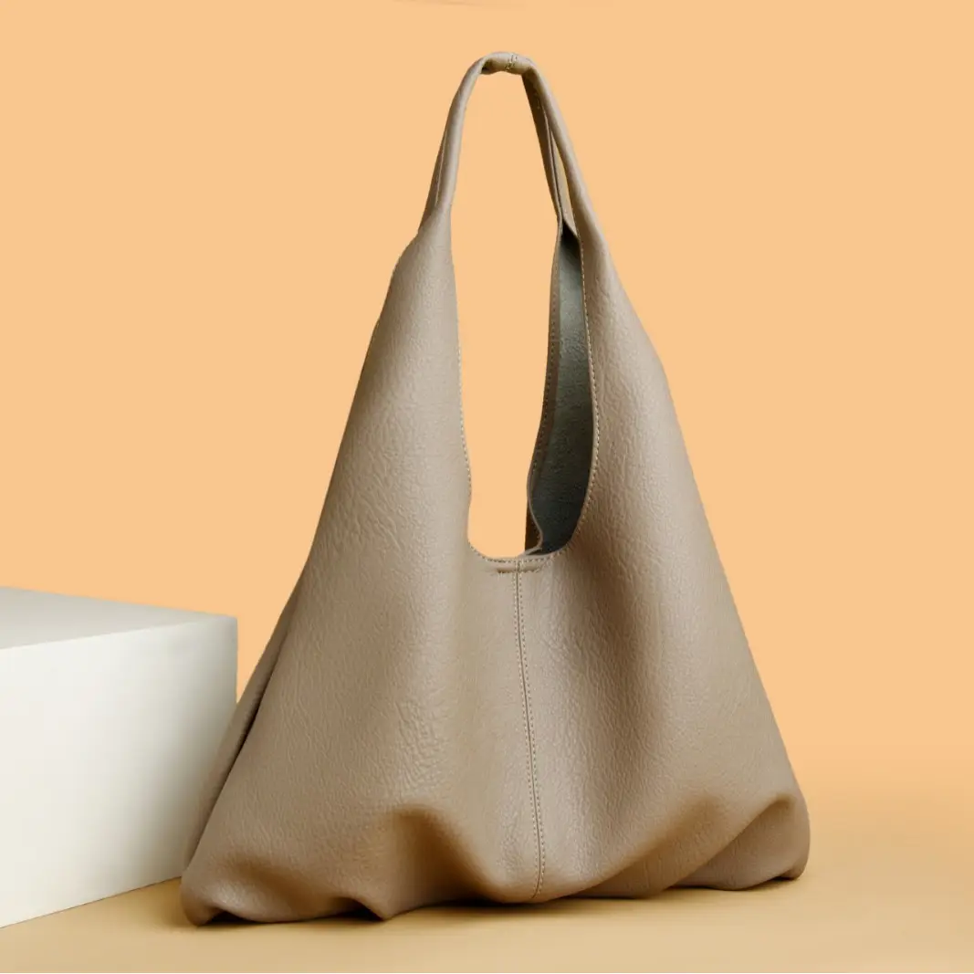 Korean Style Black Leather Tote Bag Large Capacity Women - Image 9