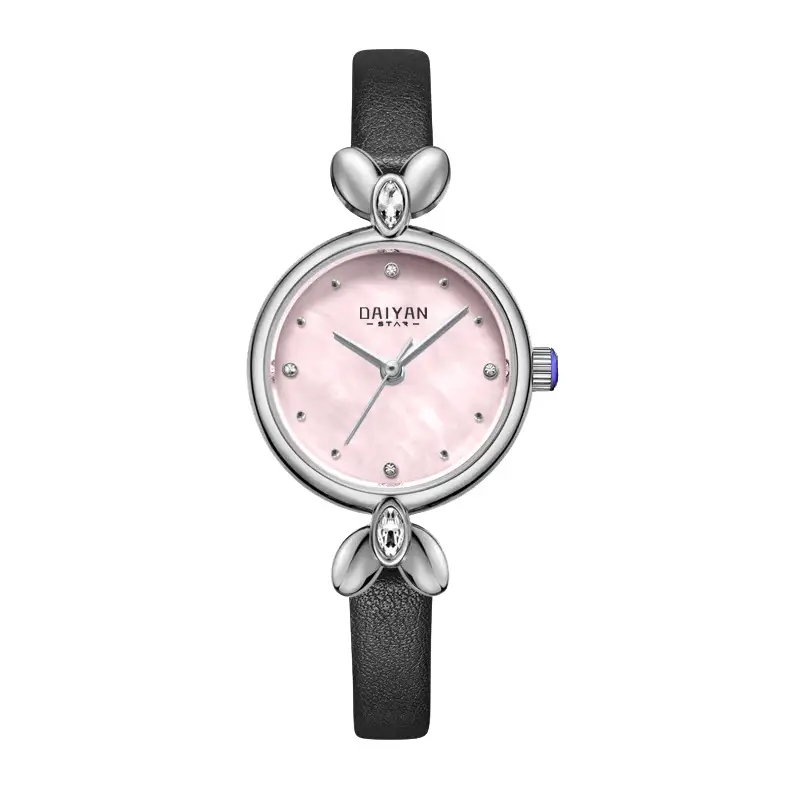 Women's Pink Pearl Dial Mesh Strap Quartz Watch - Image 4