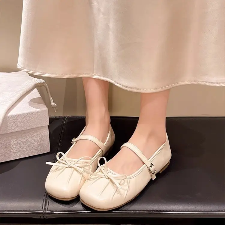 French-Style Height-Increasing 5cm Mary Jane Shoes for Women, 2025 New Autumn Versatile Retro Non-Slip Bow-Knot Single Shoes - Image 4