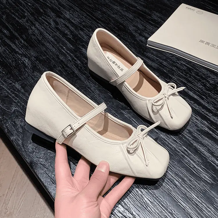 French-Style Height-Increasing 5cm Mary Jane Shoes for Women, 2025 New Autumn Versatile Retro Non-Slip Bow-Knot Single Shoes — feature 3