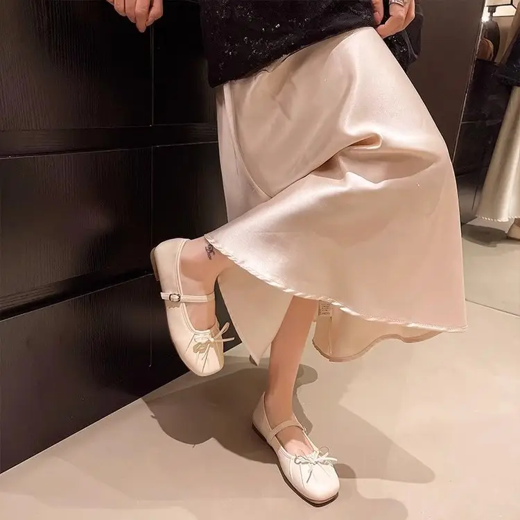 French-Style Height-Increasing 5cm Mary Jane Shoes for Women, 2025 New Autumn Versatile Retro Non-Slip Bow-Knot Single Shoes — feature 4
