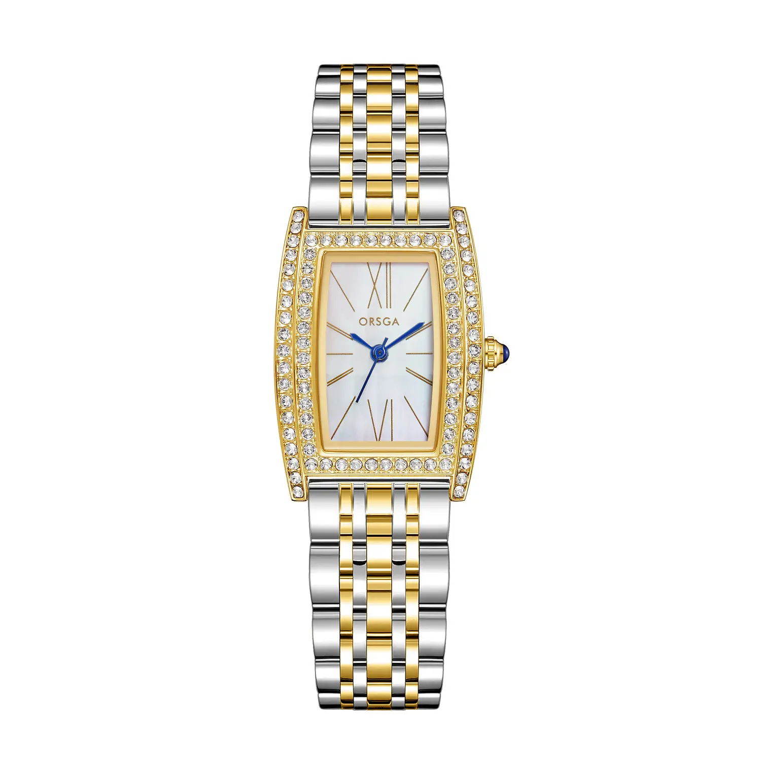Orsga Diamond Encrusted Women's Watch Brown Leather - Image 2