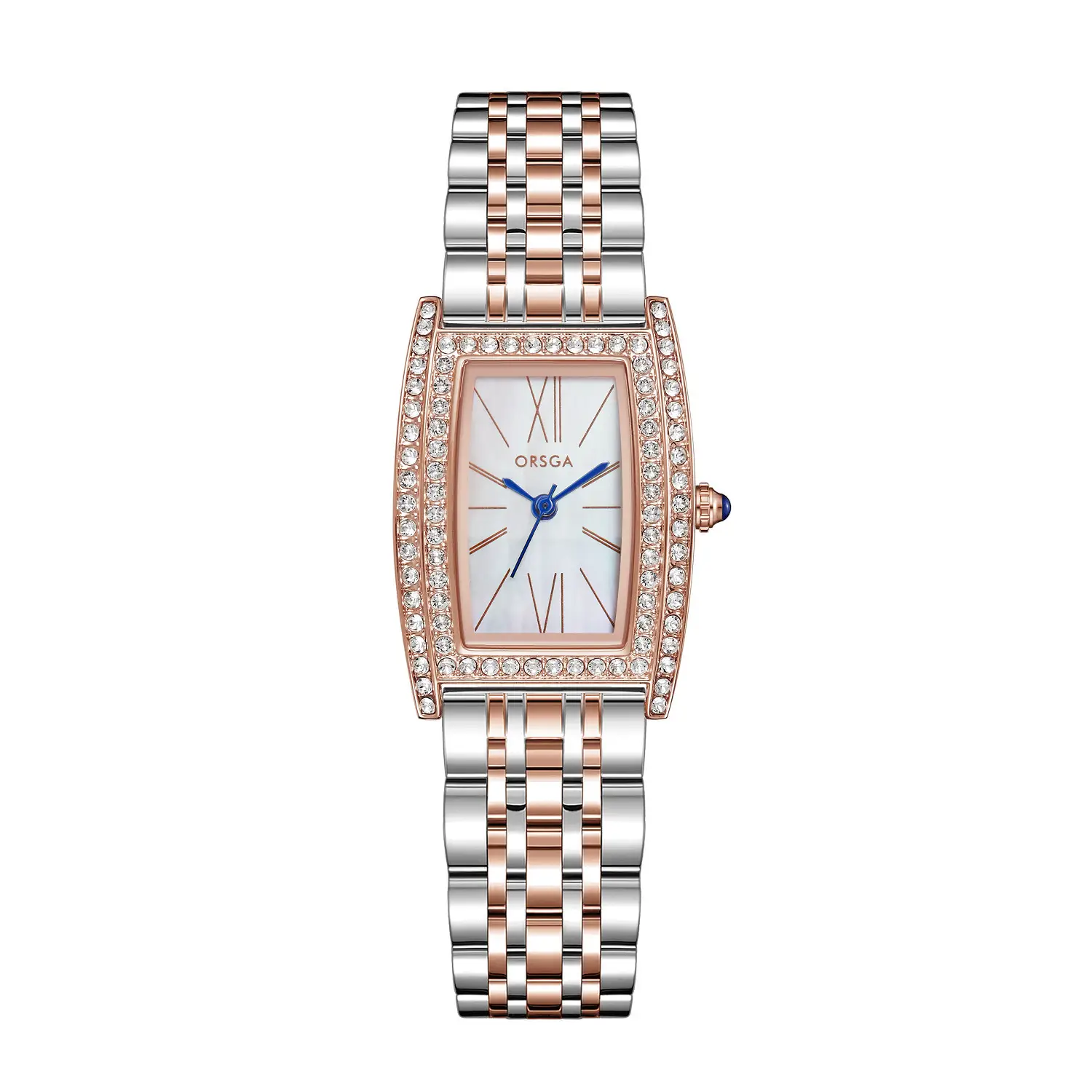 Orsga Diamond Encrusted Women's Watch Brown Leather - Image 4