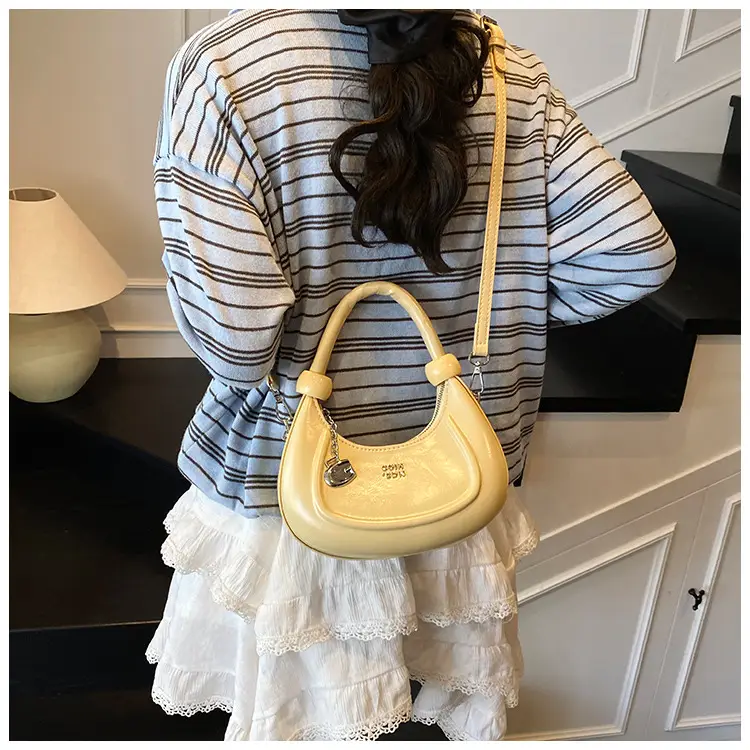 Red Crescent Crossbody Bag for Women Luxury Handbag — feature 16