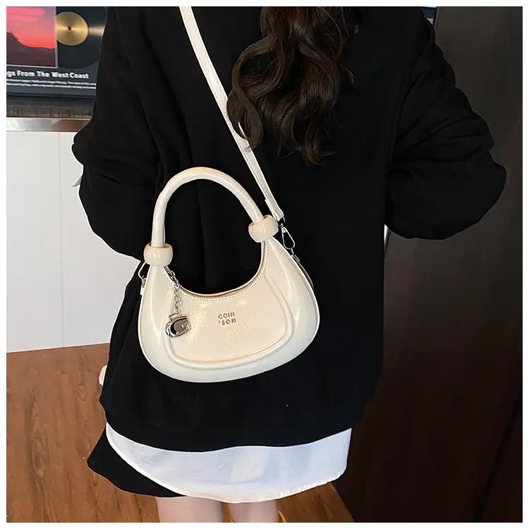 Red Crescent Crossbody Bag for Women Luxury Handbag — feature 18