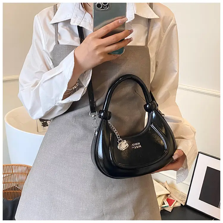 Red Crescent Crossbody Bag for Women Luxury Handbag — feature 23
