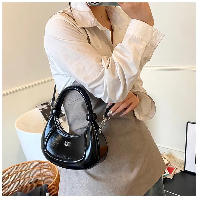 Red Crescent Crossbody Bag for Women Luxury Handbag — feature 24