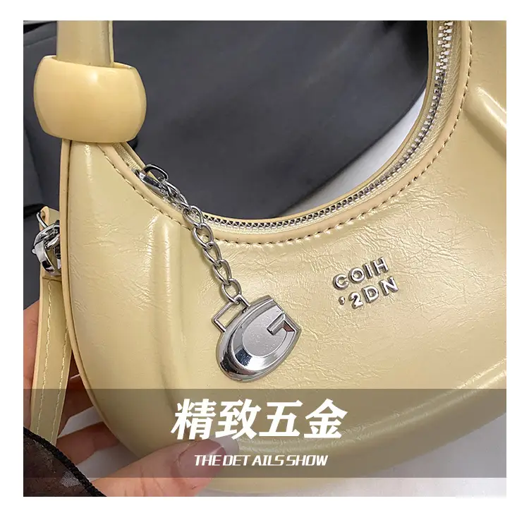 Red Crescent Crossbody Bag for Women Luxury Handbag — feature 4