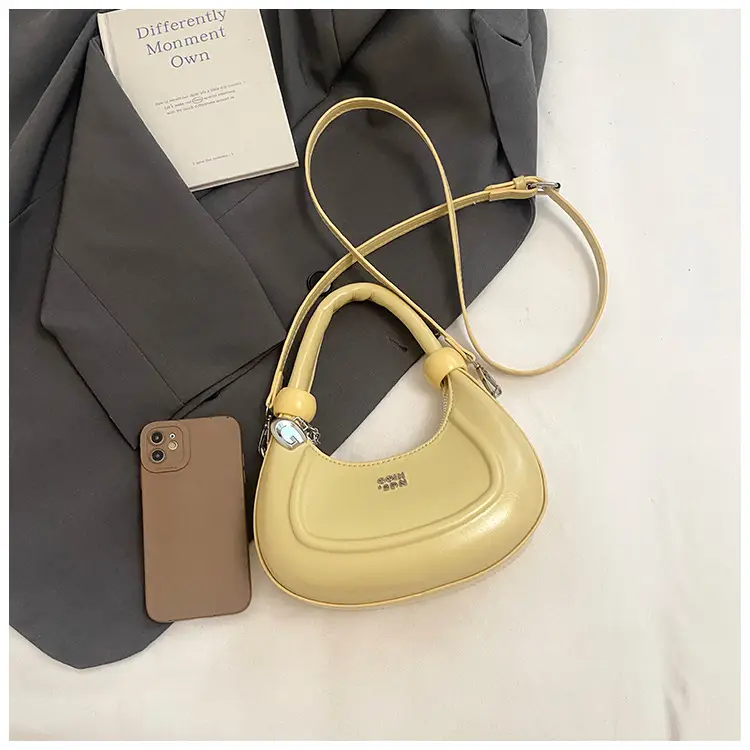 Red Crescent Crossbody Bag for Women Luxury Handbag — feature 9