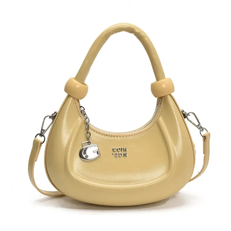 Red Crescent Crossbody Bag for Women Luxury Handbag