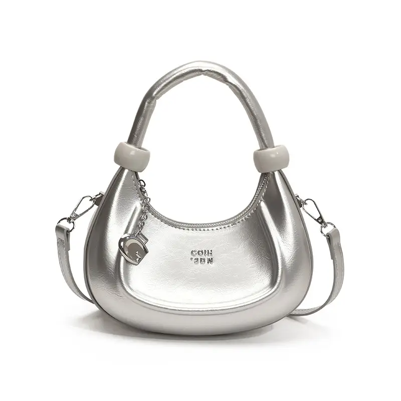 Red Crescent Crossbody Bag for Women Luxury Handbag