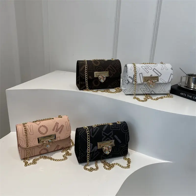 Retro Lock Chain Crossbody Bag Women Casual Shoulder Bag - Image 7