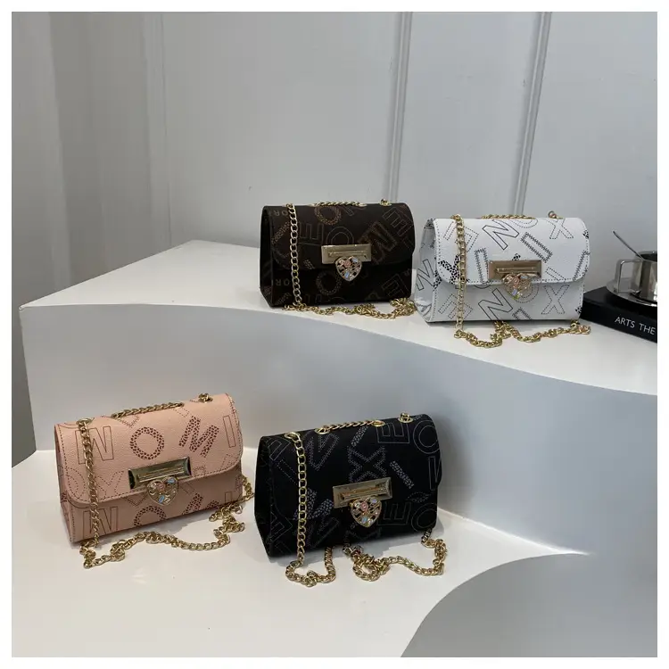 Retro Lock Chain Crossbody Bag Women Casual Shoulder Bag — feature 12