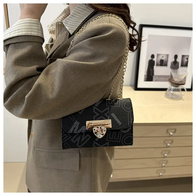 Retro Lock Chain Crossbody Bag Women Casual Shoulder Bag — feature 28