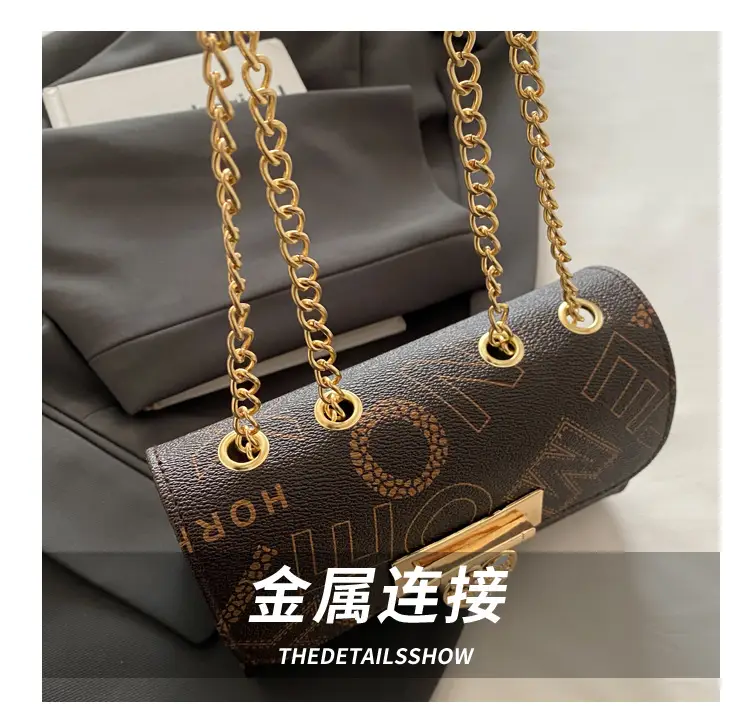 Retro Lock Chain Crossbody Bag Women Casual Shoulder Bag — feature 6