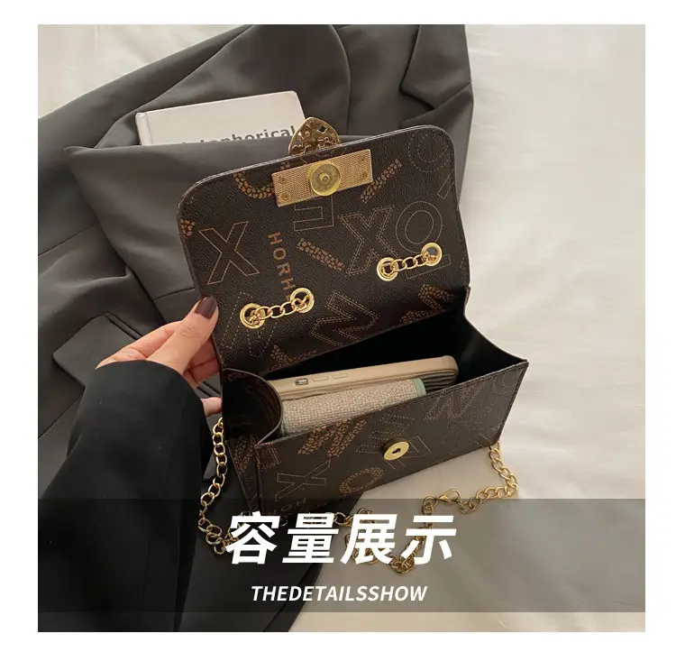 Retro Lock Chain Crossbody Bag Women Casual Shoulder Bag — feature 7