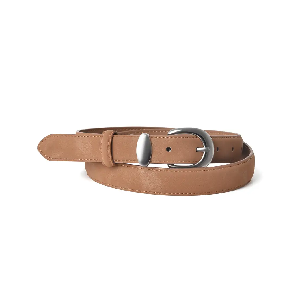 Vintage Frosted Leather Belt for Women - Image 5