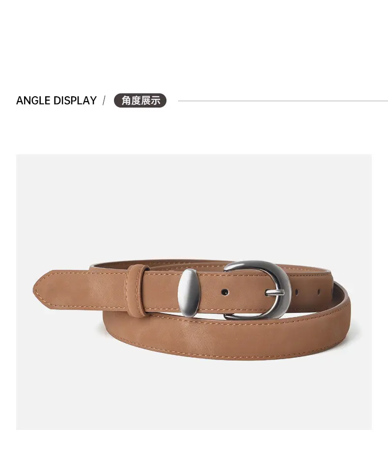Vintage Frosted Leather Belt for Women — feature 7