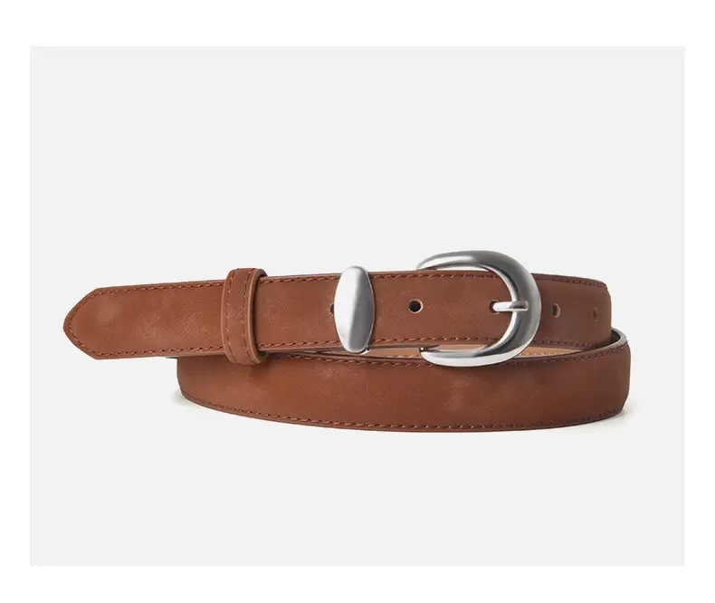 Vintage Frosted Leather Belt for Women — feature 8