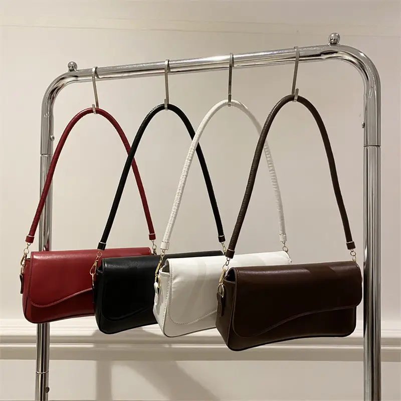 Cross-Border Armpit Bag Women 2025 New Retro Simple Pure Color - Image 5