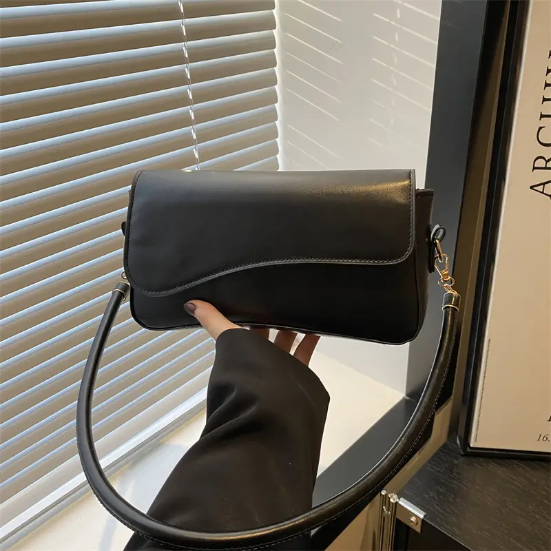 Cross-Border Armpit Bag Women 2025 New Retro Simple Pure Color - Image 6