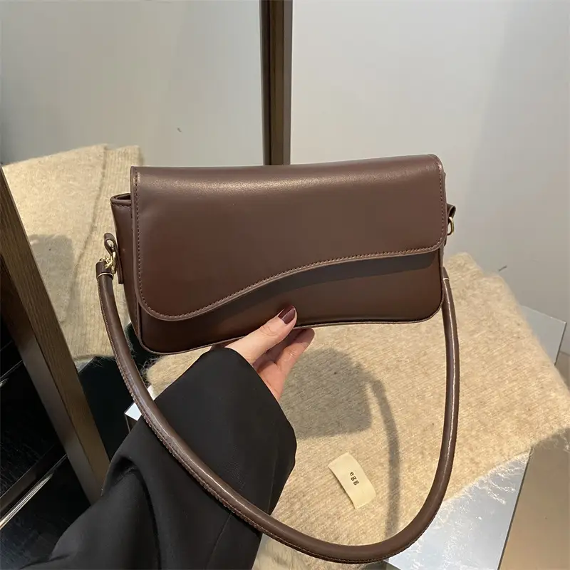 Cross-Border Armpit Bag Women 2025 New Retro Simple Pure Color - Image 8