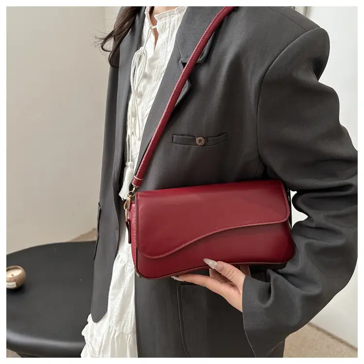 Cross-Border Armpit Bag Women 2025 New Retro Simple Pure Color β feature 11