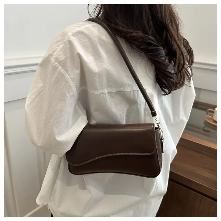 Cross-Border Armpit Bag Women 2025 New Retro Simple Pure Color β feature 12