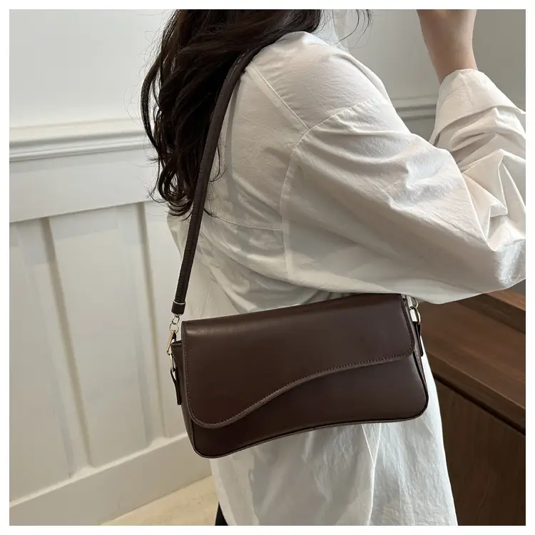 Cross-Border Armpit Bag Women 2025 New Retro Simple Pure Color β feature 13