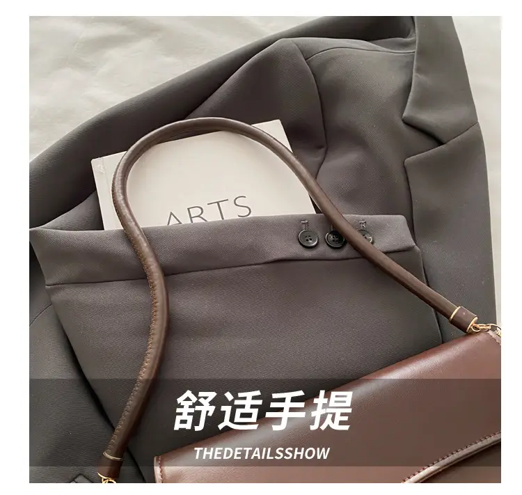 Cross-Border Armpit Bag Women 2025 New Retro Simple Pure Color β feature 3