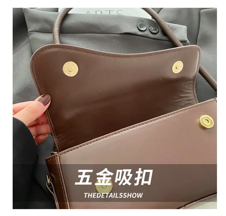 Cross-Border Armpit Bag Women 2025 New Retro Simple Pure Color β feature 4